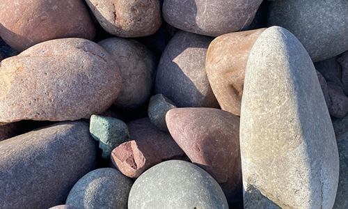 6 inch plus mixed river rock