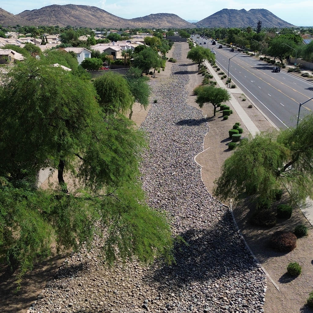 Arial gravel install