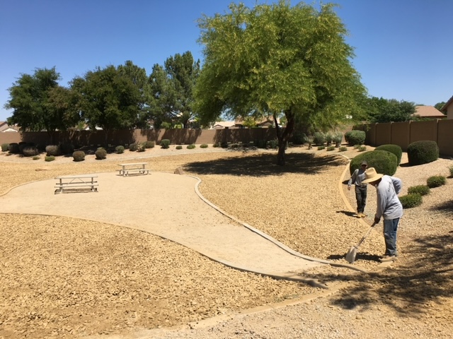 Grass to gravel conversion